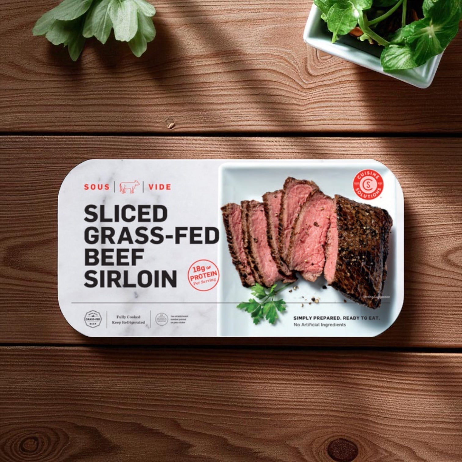 Cuisine Solutions Sliced Grass-Fed Beef Sirloin, 1-count