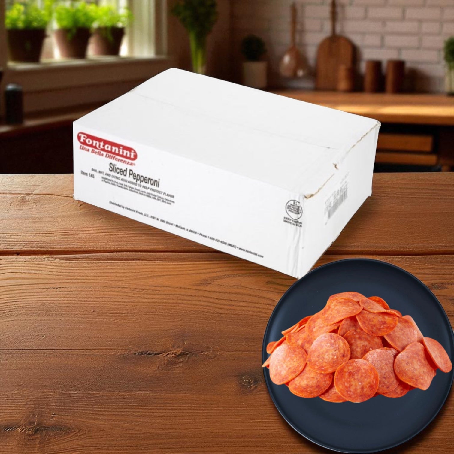 Fontanini Sliced Pepperoni - 2 Count - 5 lb (10 Total Pounds)