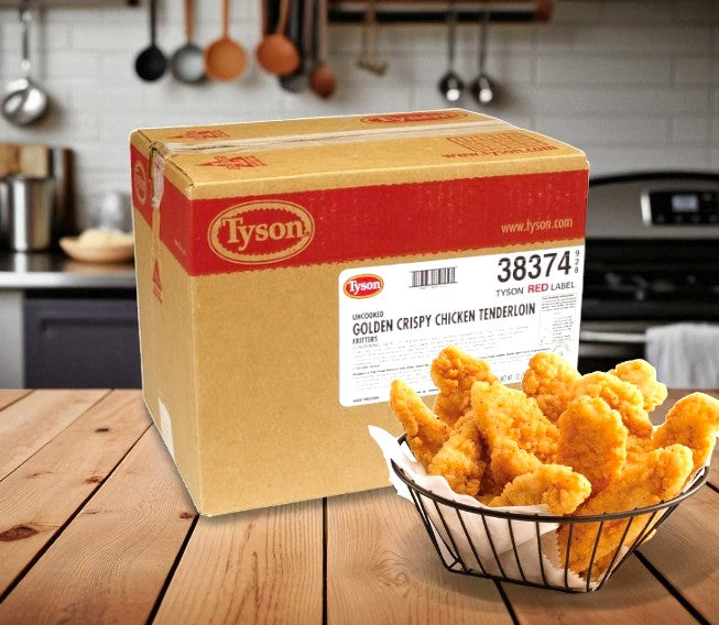 Tyson Red Label Golden Crispy Chicken Tenderloins, Uncooked, 10 lbs- 1 Case