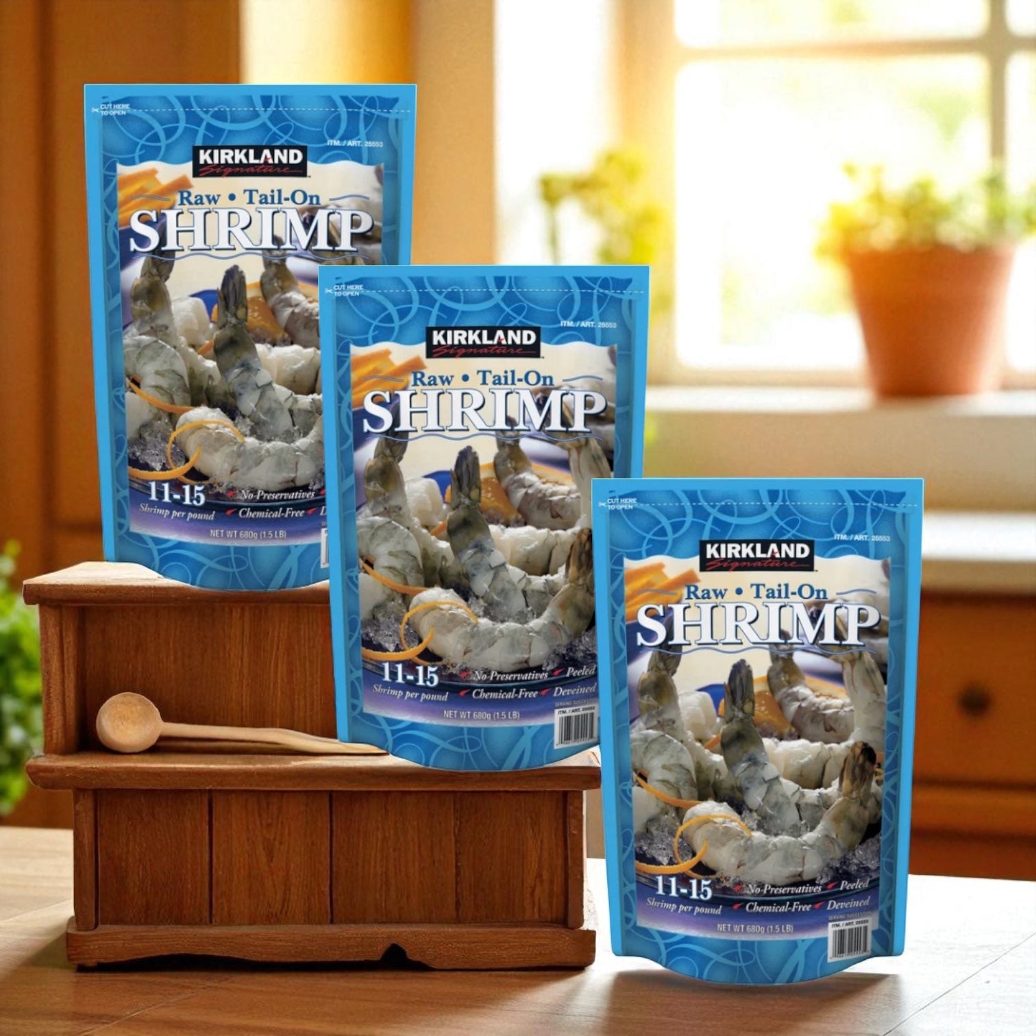 Kirkland Signature Raw Shrimp, 1.5 lb 3 Count