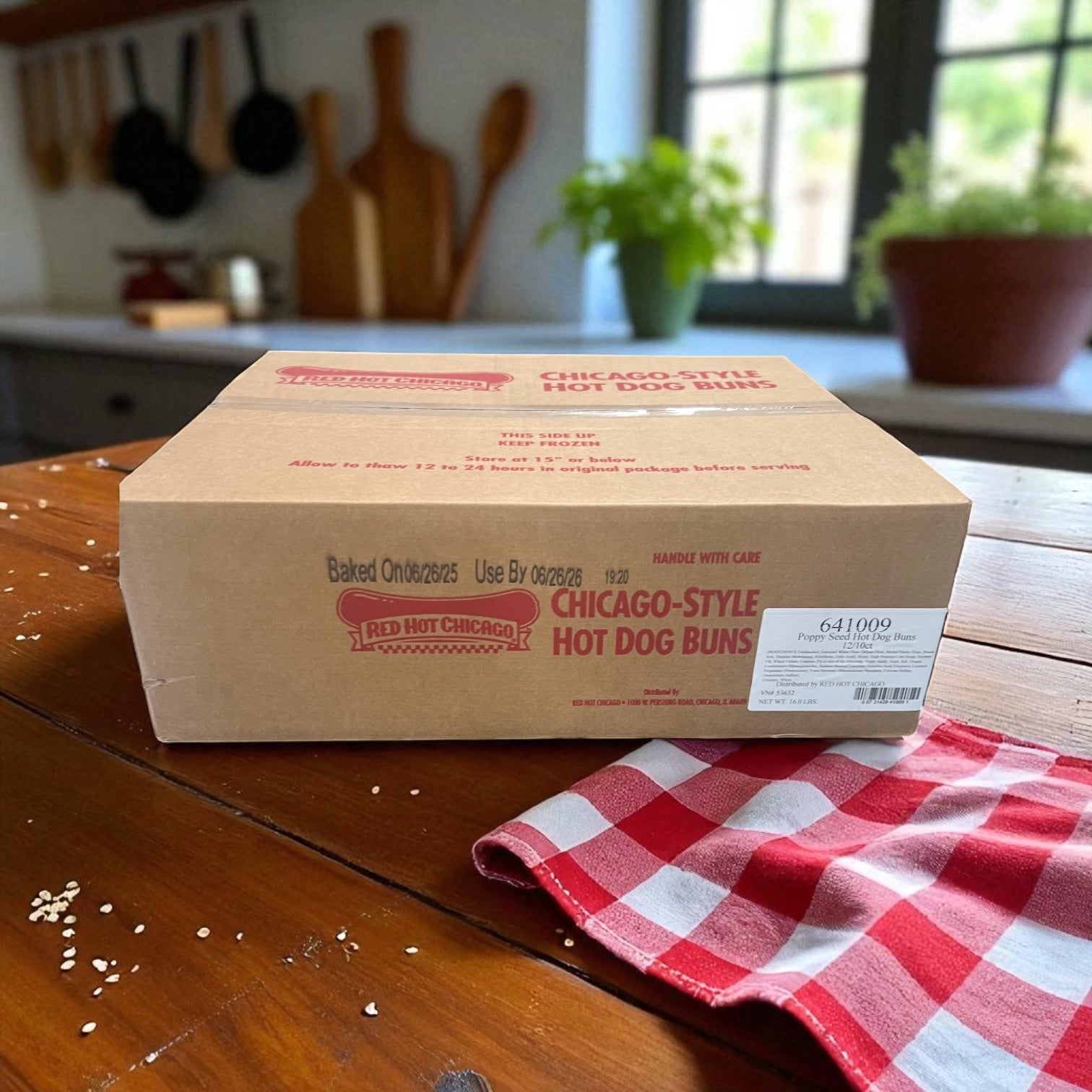 Vienna Beef Poppy Seed Hot Dog Buns 10 Count - 12 Pack