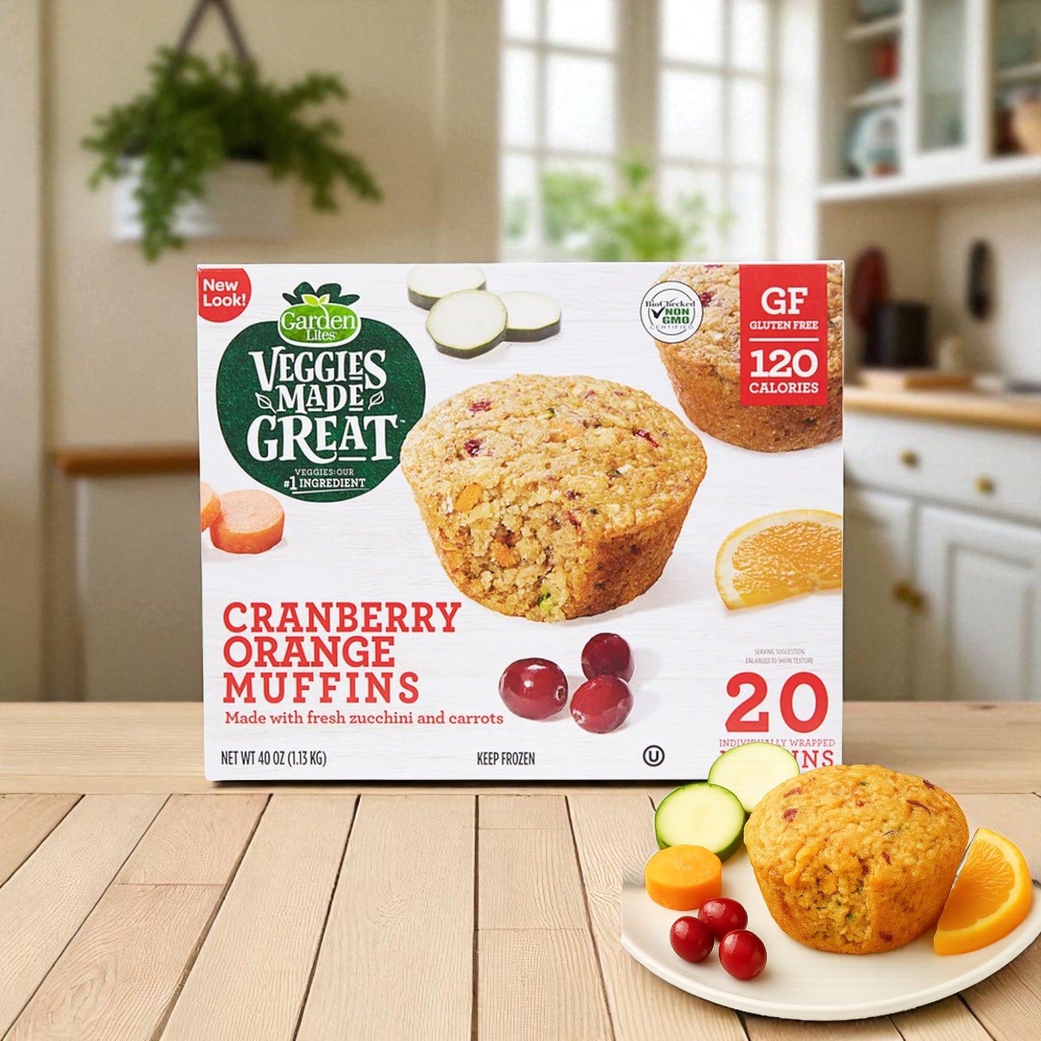 Garden Lites Cranberry Orange Muffins, 40 oz - 3 Count