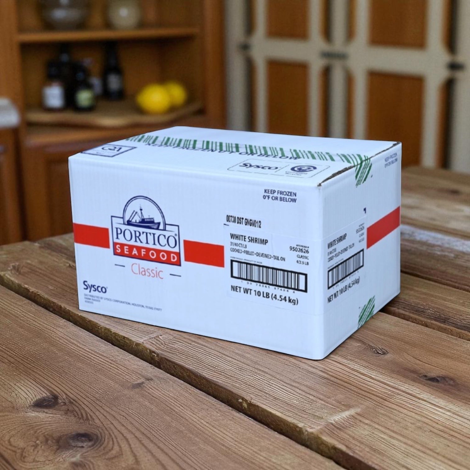 Shrimp White Peeled And Deveined Tail-on Cooked 2.5 Case - 4 Bags