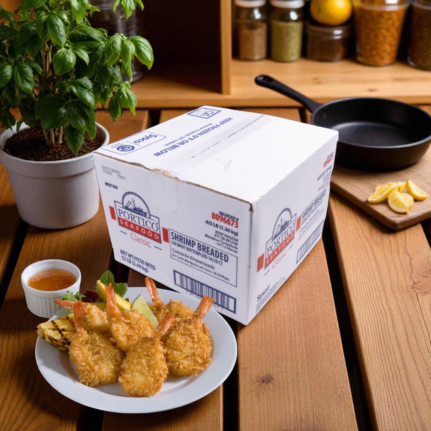 Shrimp Breaded Coconut Butterfly 3 lb - 4 Bags