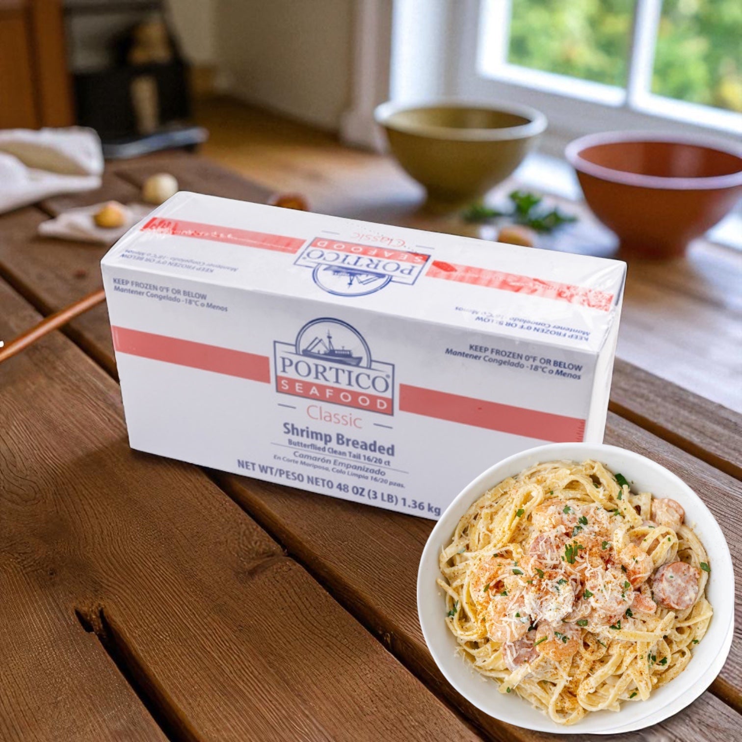 Shrimp White Peeled And Deveined Tail-on 2.5 lb Case - 4 Count