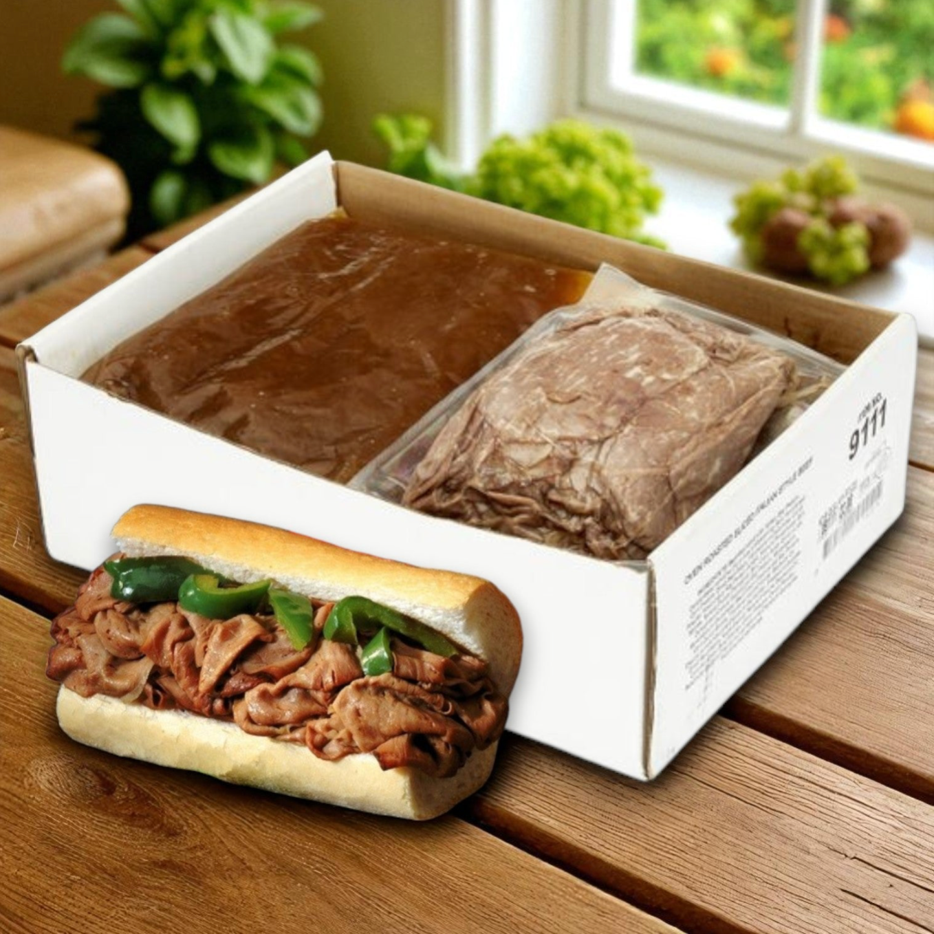Fontanini Sliced Italian Beef with Au Jus – 22 lbs