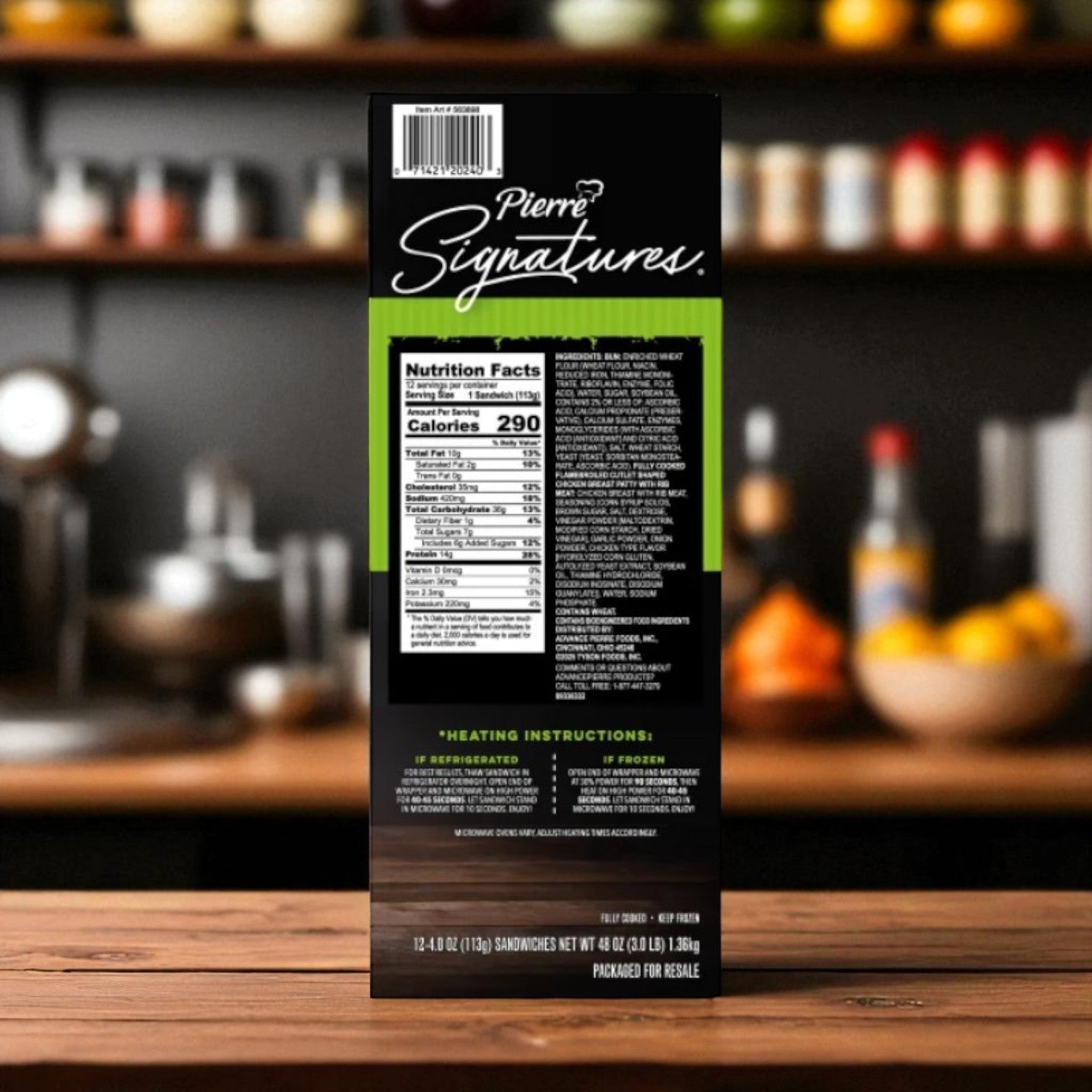 Pierre Signatures Grilled Chicken Sandwich , 12 Count 3 Pack, 36 Sandwiches