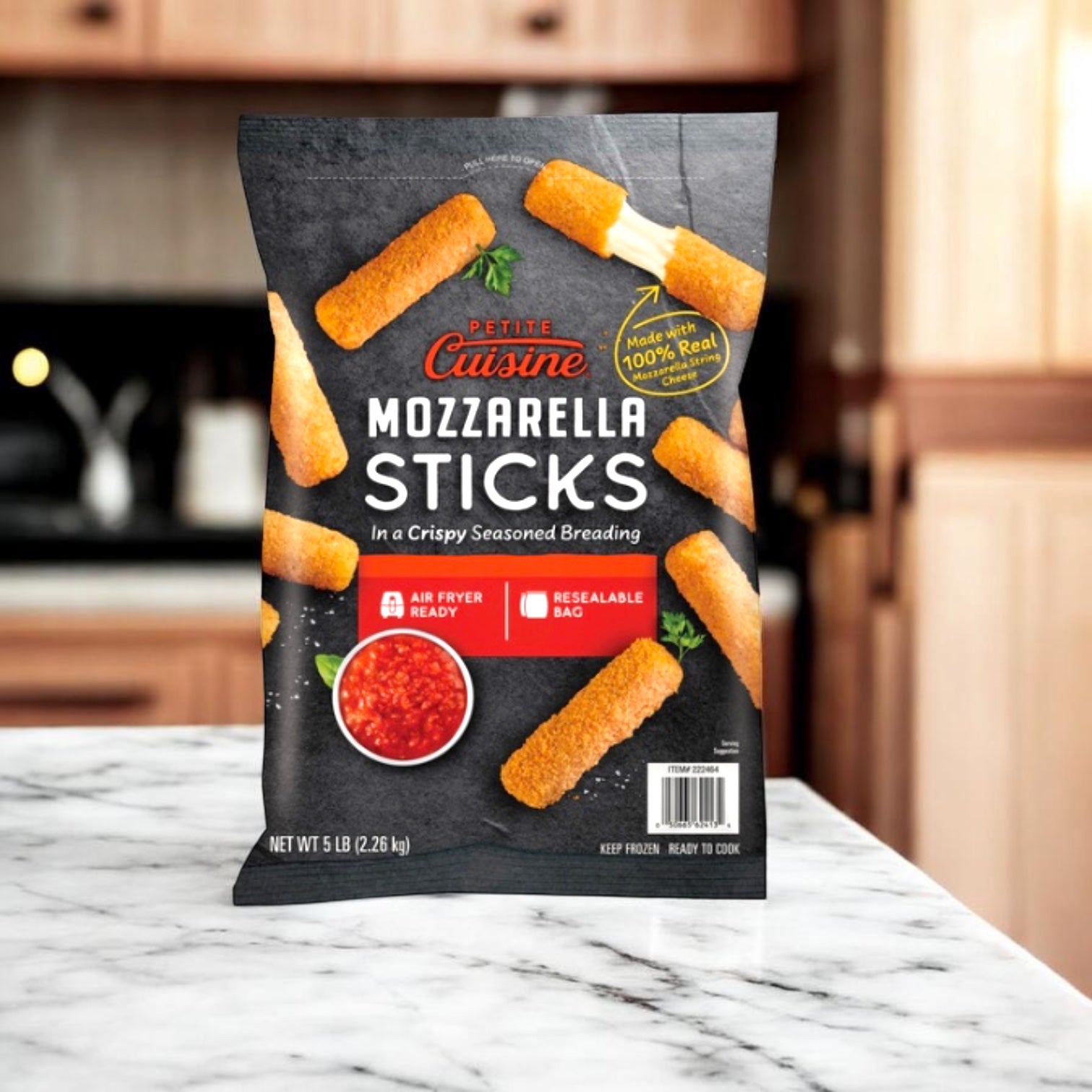Petite Cuisine Mozzarella Sticks, 5 lb. - 1 Count