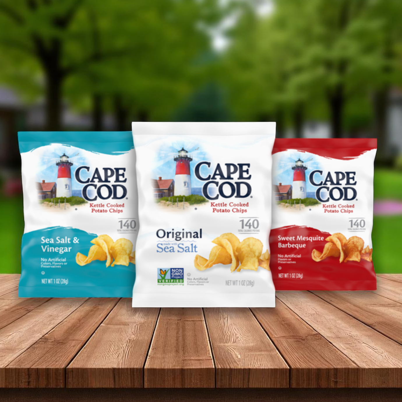 Cape Cod Kettle Cooked Potato Chips, Variety Pack, 1 oz, 36 ct