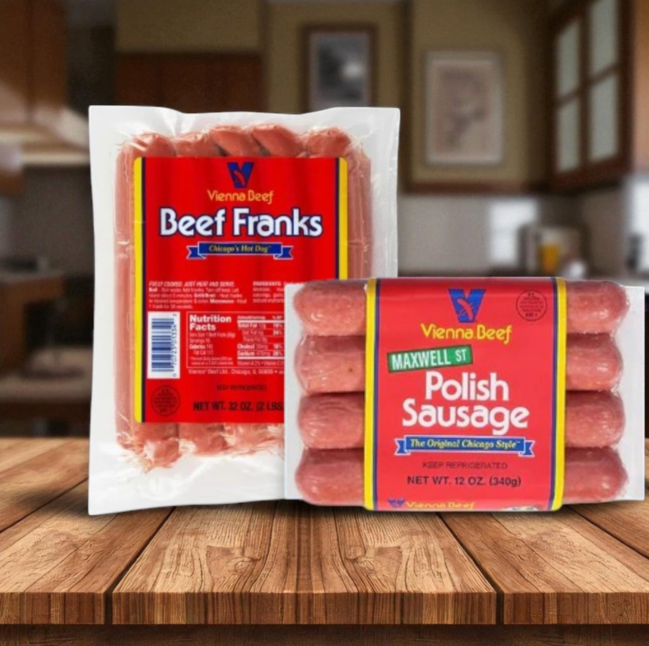 Vienna Beef & Maxwell St. Polish Sausage Combo Kit –16 Hot Dogs & 8 Polish Sausages & The Buns!
