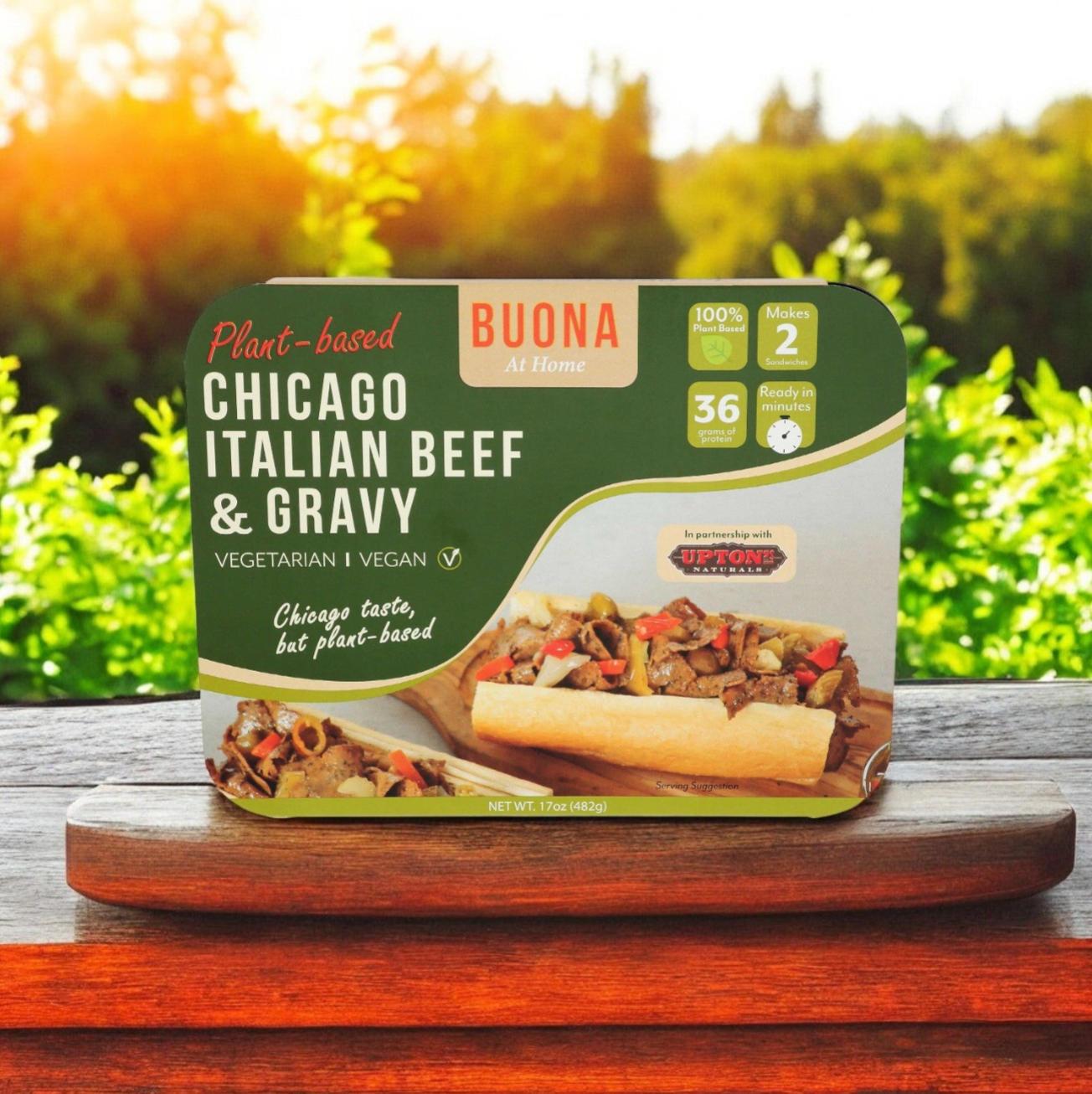 Buona Plant-Based Italian Beef Sandwich Kit – 3-Piece Combo