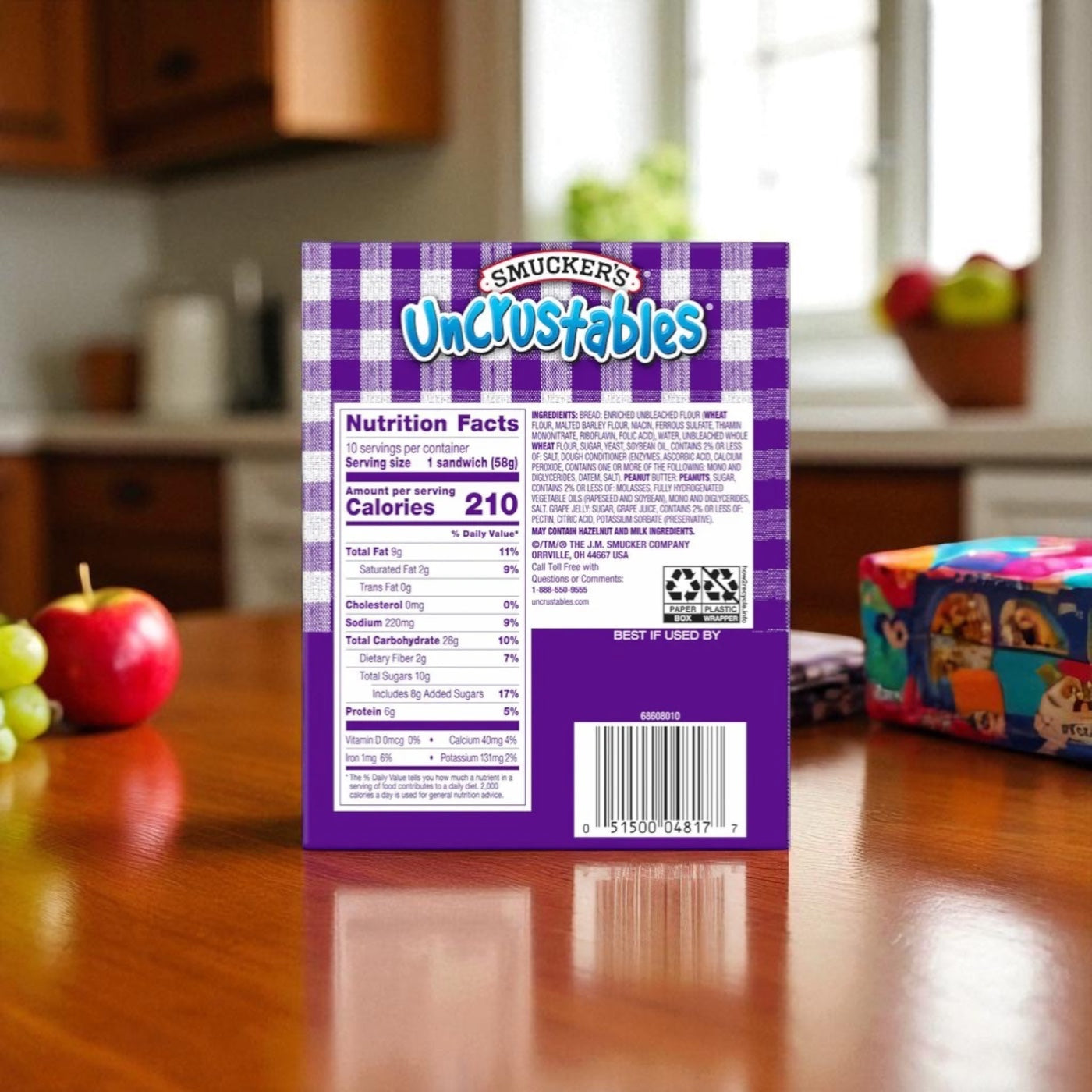 Smucker’s Uncrustables Peanut Butter & Grape Jelly Sandwich 24 ct - 1 Pack