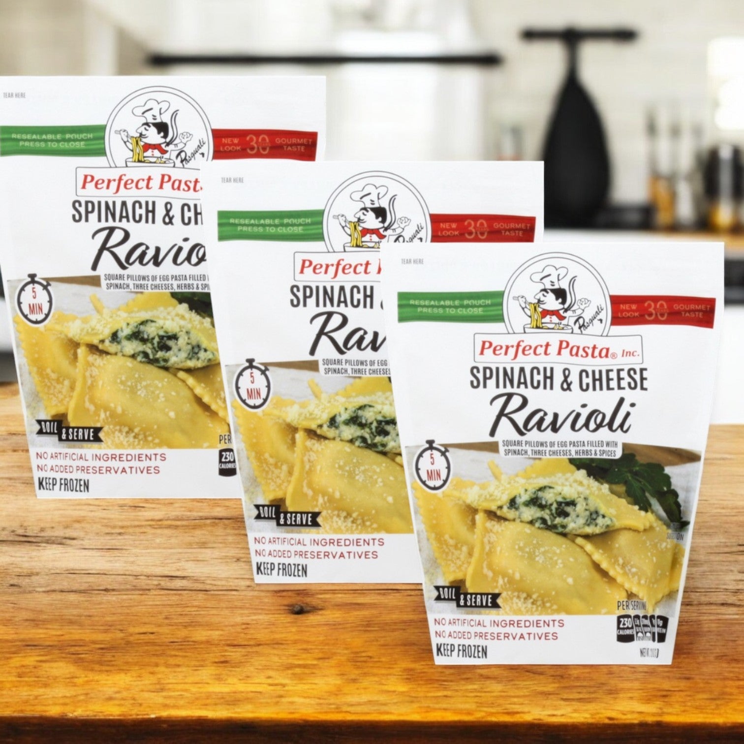 Perfect Pasta Ravioli, Spinach & Cheese-3 Packs