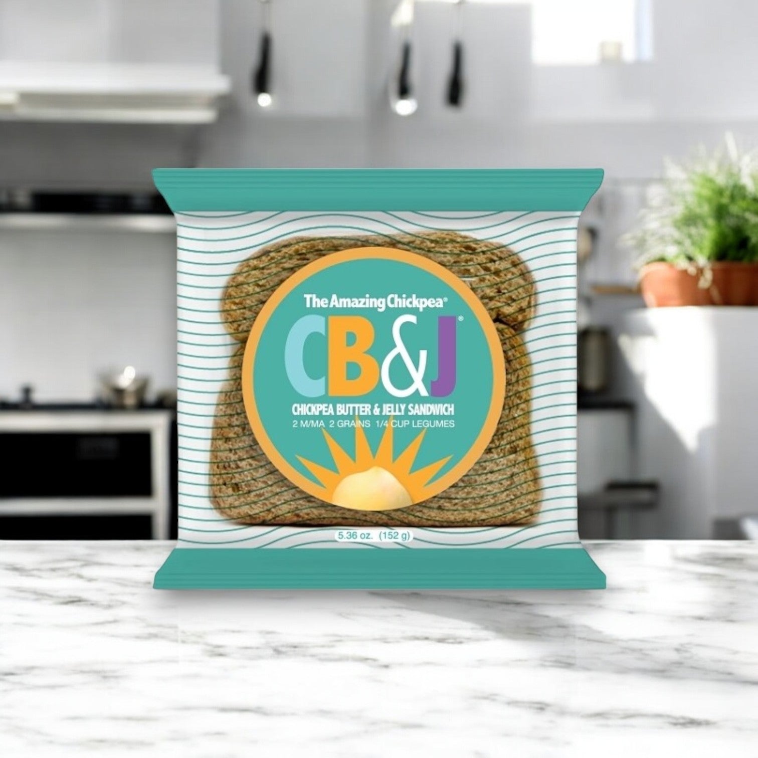 The Amazing Chickpea CB&J Creamy Grape Jelly Sandwich, 5.36 oz. -42 Per Case