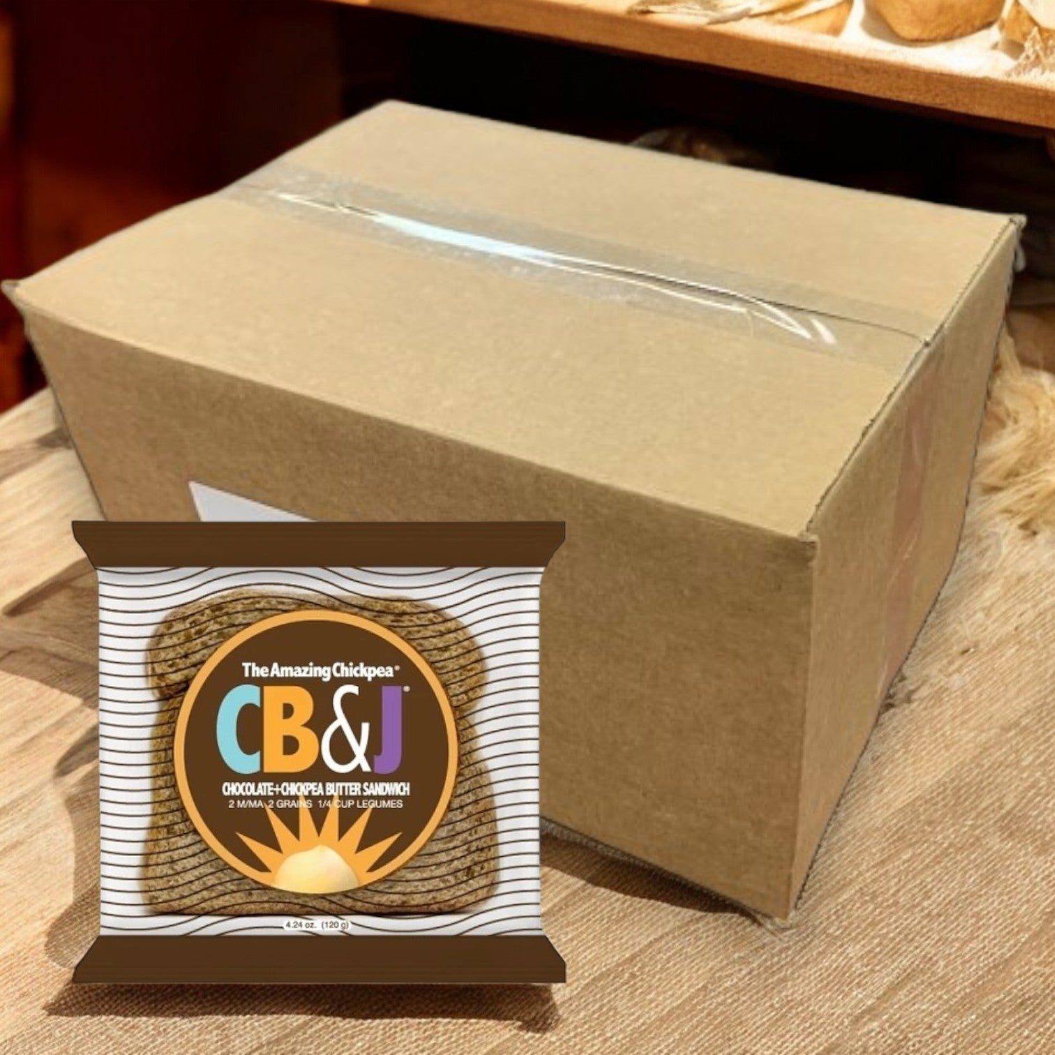 The Amazing Chickpea Creamy Chocolate Sandwiches, 4.23 oz. -42 Pack's In A Case