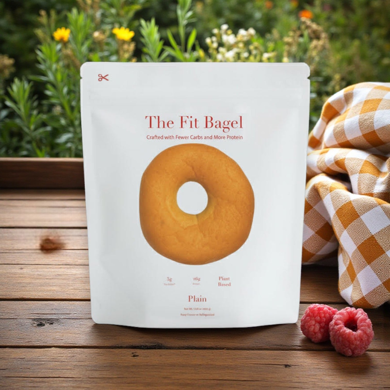 The Fit Bagel – Plain Bagels, 4 Bags (16 Total Bagels)
