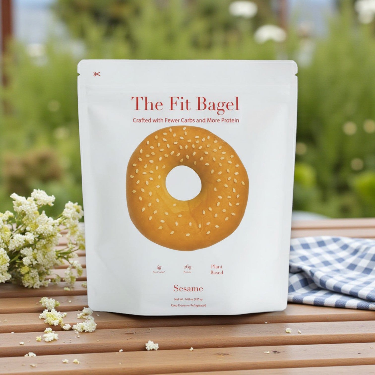 The Fit Bagel – Sesame Bagels, 4 Bags (16 Total Bagels)