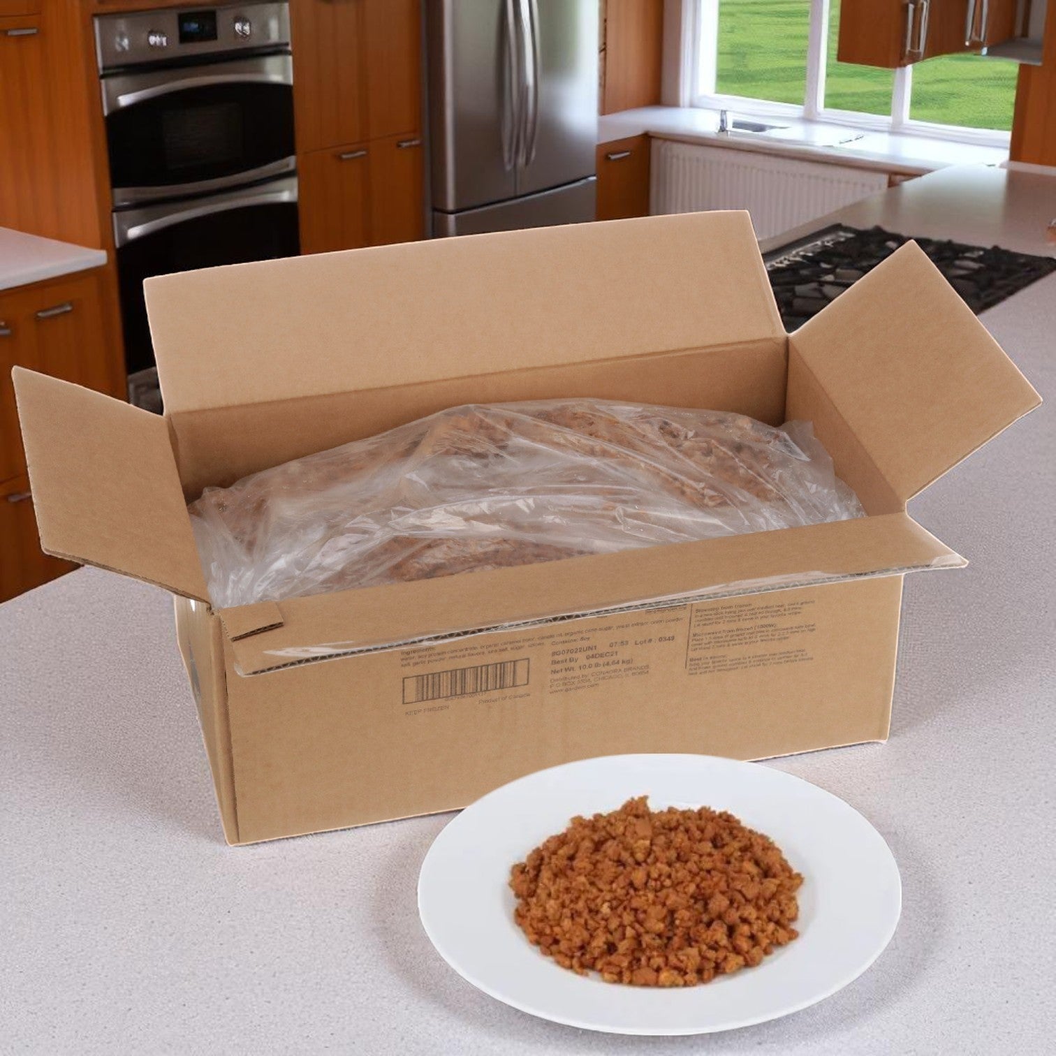 Gardein Veggie Burger Vegetarian Soy Ground Crumble Gluten-free, 1 Bag, 10 lbs. - 1 Box