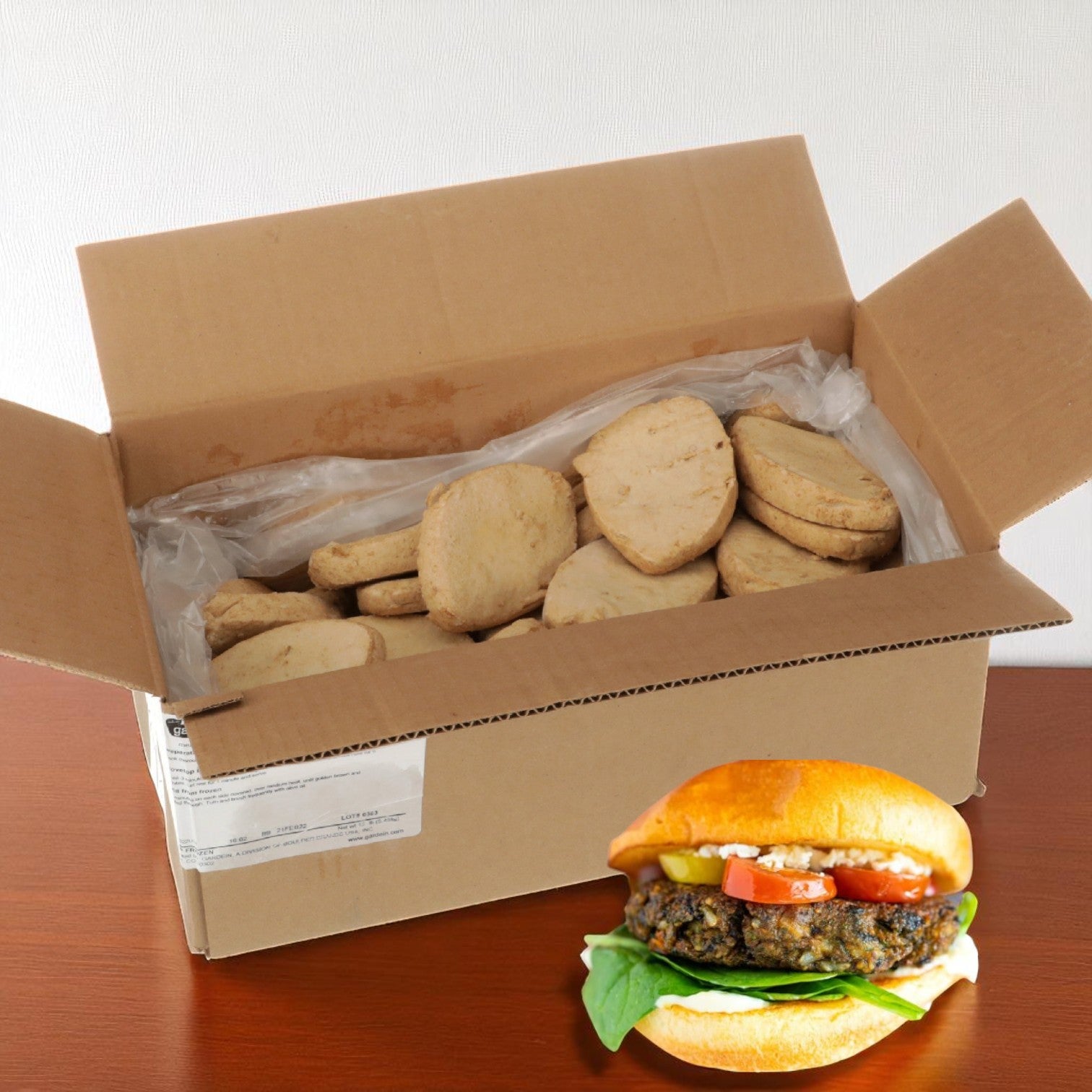 Gardein Veggie Burger Vegetarian Vegetable Chicken Breast, 50 Count, 3.8 oz - 1 Box