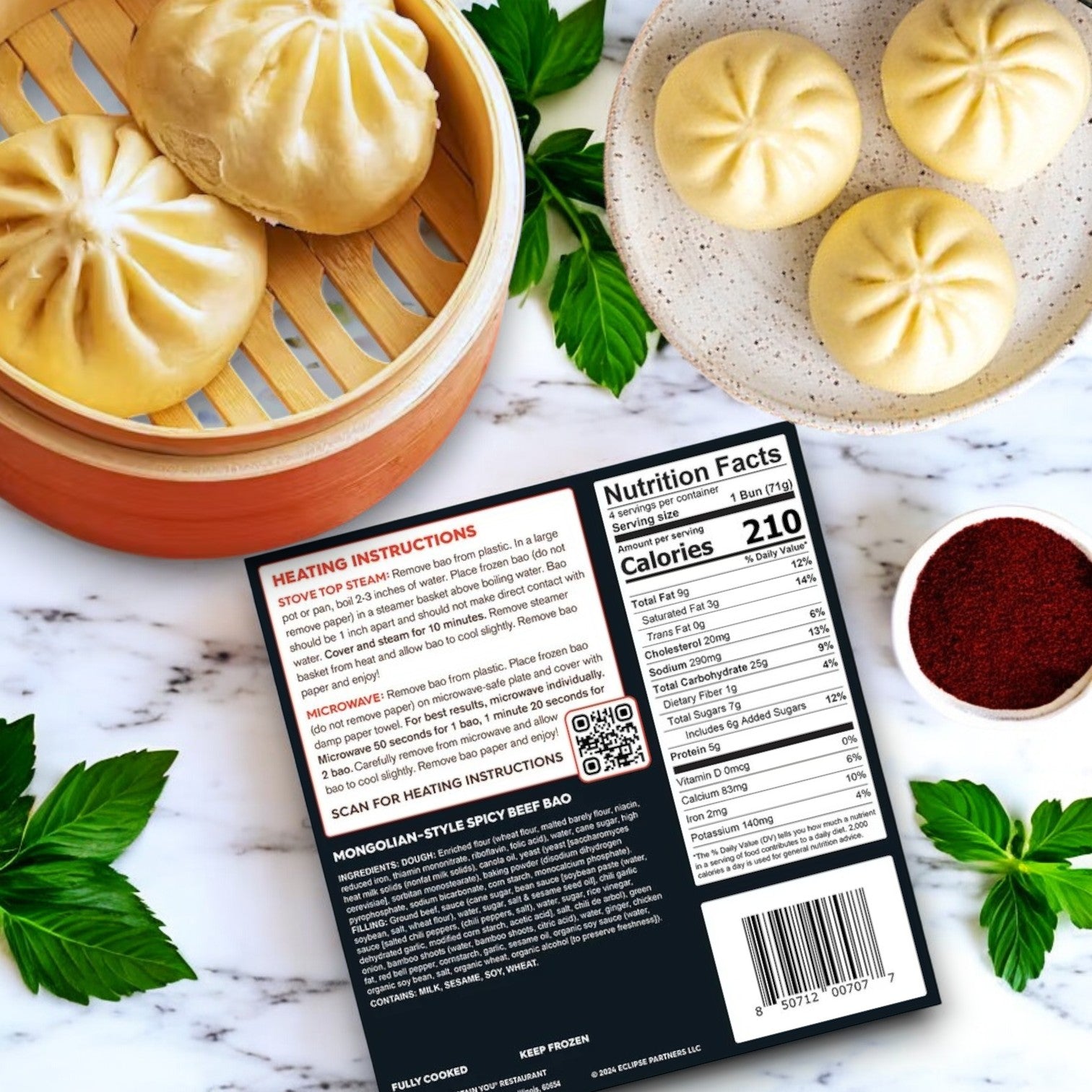 Wow Bao Mongolian-Style Spicy Beef, Bao- 1 Count