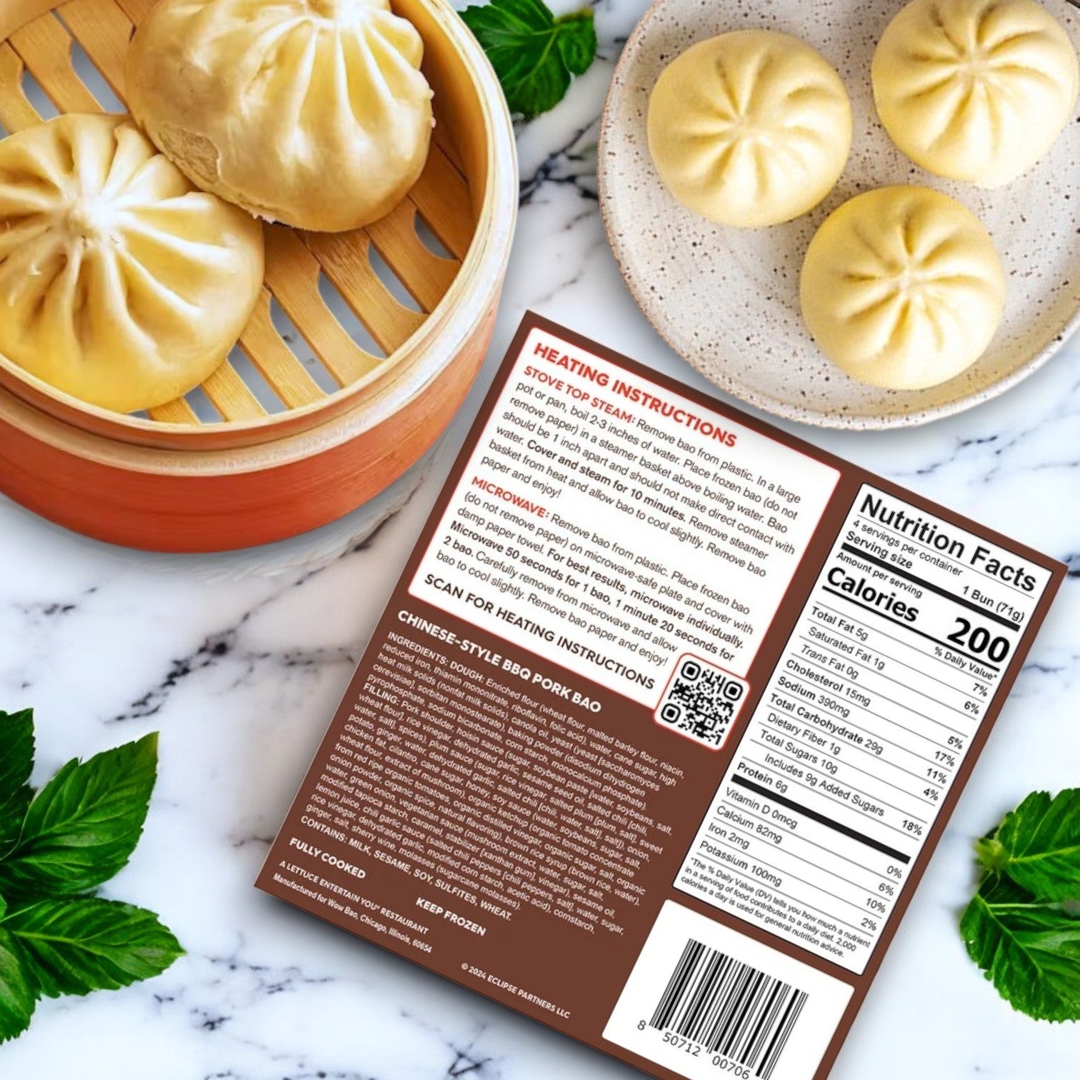 Wow Bao Chinese-Style BBQ Pork, Bao- 4 Ct- 1 Pack