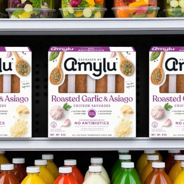 Amylu Roasted Garlic & Asiago Chicken Sausage - 4 CT (9 oz)