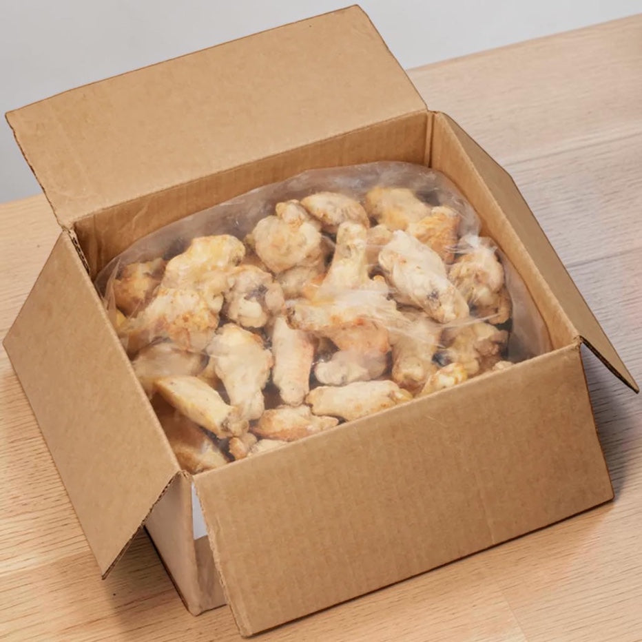 Bachoco USA Halal Coated Jumbo Chicken Wing Sections – Fully Cooked (10 lb Bag)