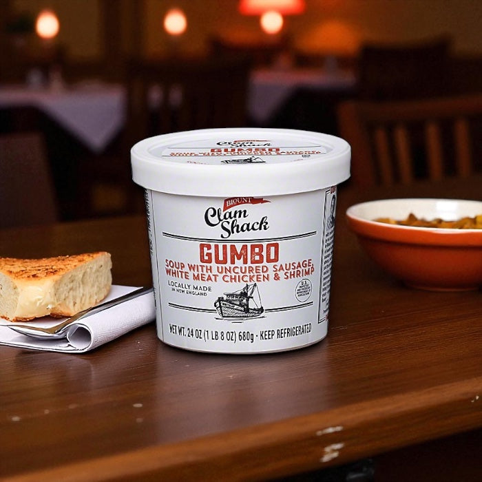 Blount Clam Shack Gumbo with Uncured Sausage, White Meat Chicken & Shrimp Soup (24 oz)