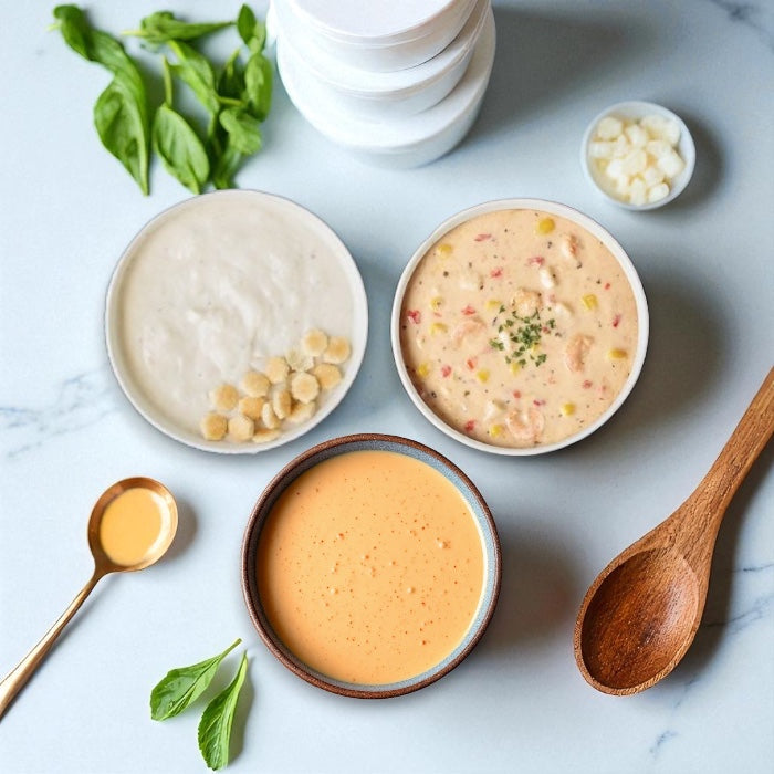 Blount Clam Shack Lobster Bisque Soup 24 oz, Blount Clam Shack Shrimp & Roasted Corn Chowder 24 oz, Blount Clam Shack Gluten-Free New England Clam Chowder 24 oz (Combo 3 Items Total)