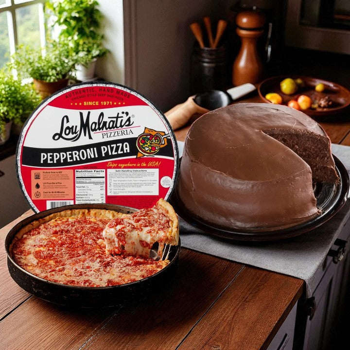 Chicago Legends Combo – Lou Malnati’s Deep Dish Pizza & Portillo’s Famous Chocolate Cake