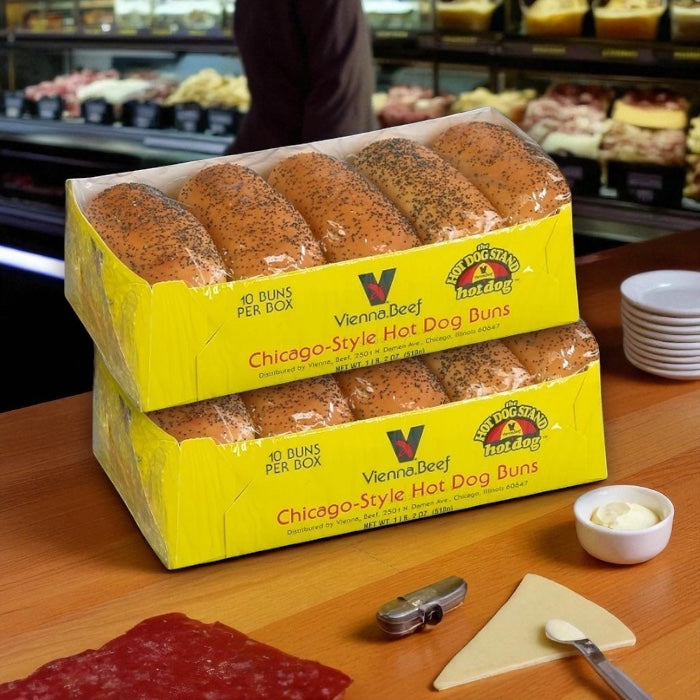 Vienna Poppy Seed Hot Dog Buns (20-Pack Total, 2 Packs)