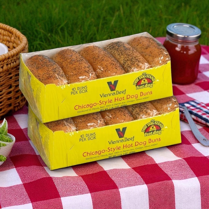 Vienna Poppy Seed Hot Dog Buns (20-Pack Total, 2 Packs)