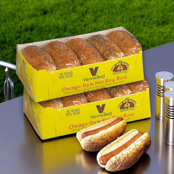 Vienna Poppy Seed Hot Dog Buns (20-Pack Total, 2 Packs)