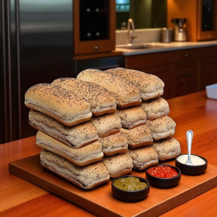 Vienna Poppy Seed Hot Dog Buns (20-Pack Total, 2 Packs)