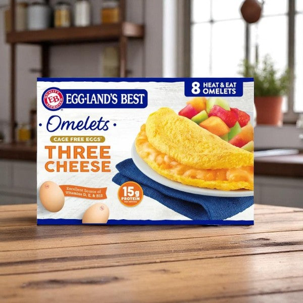 Eggland's Best Three Cheese Omelets, 8-count- 1 Pack