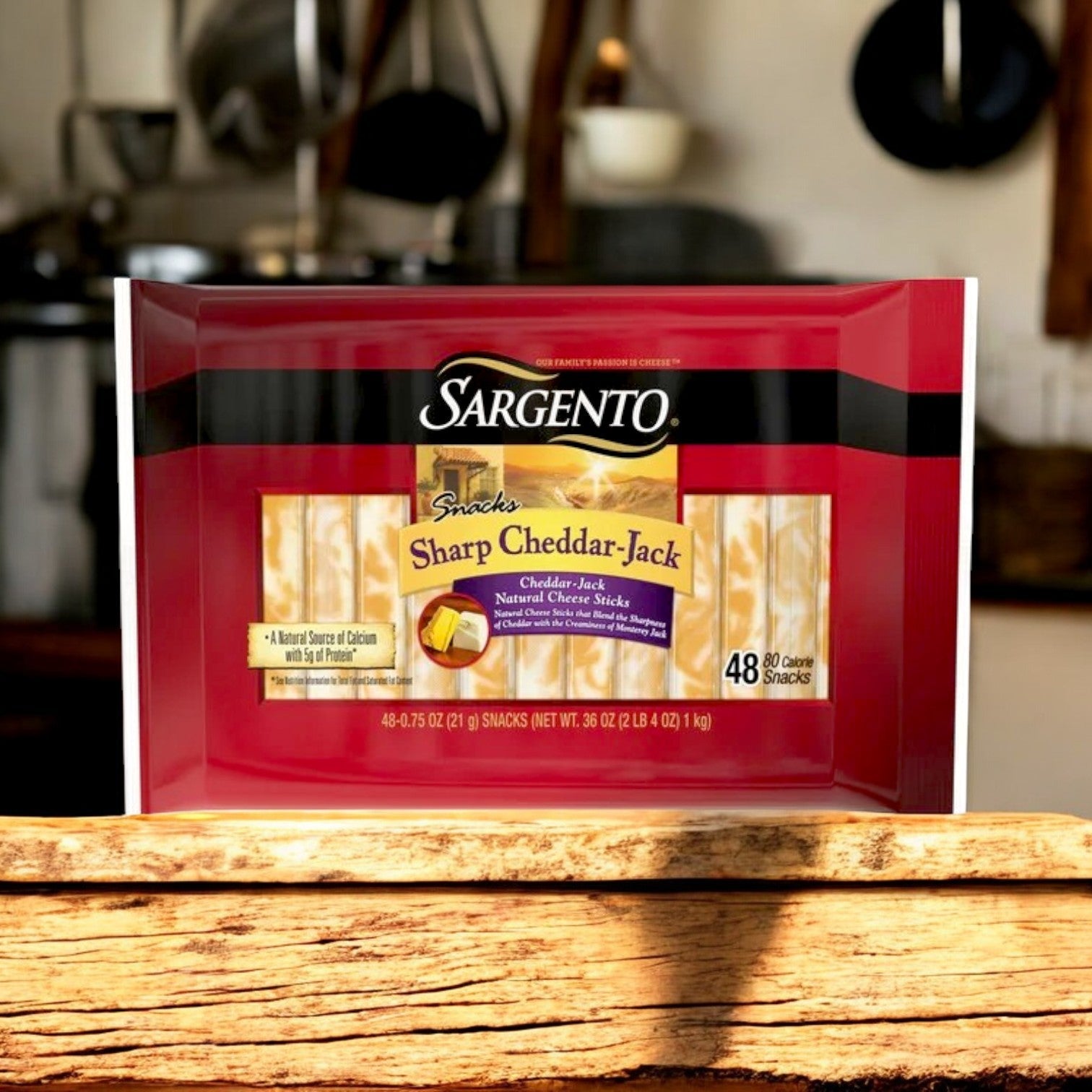 Sargento Sharp Cheddar-Jack Cheese Sticks | 0.75 oz, 48 ct