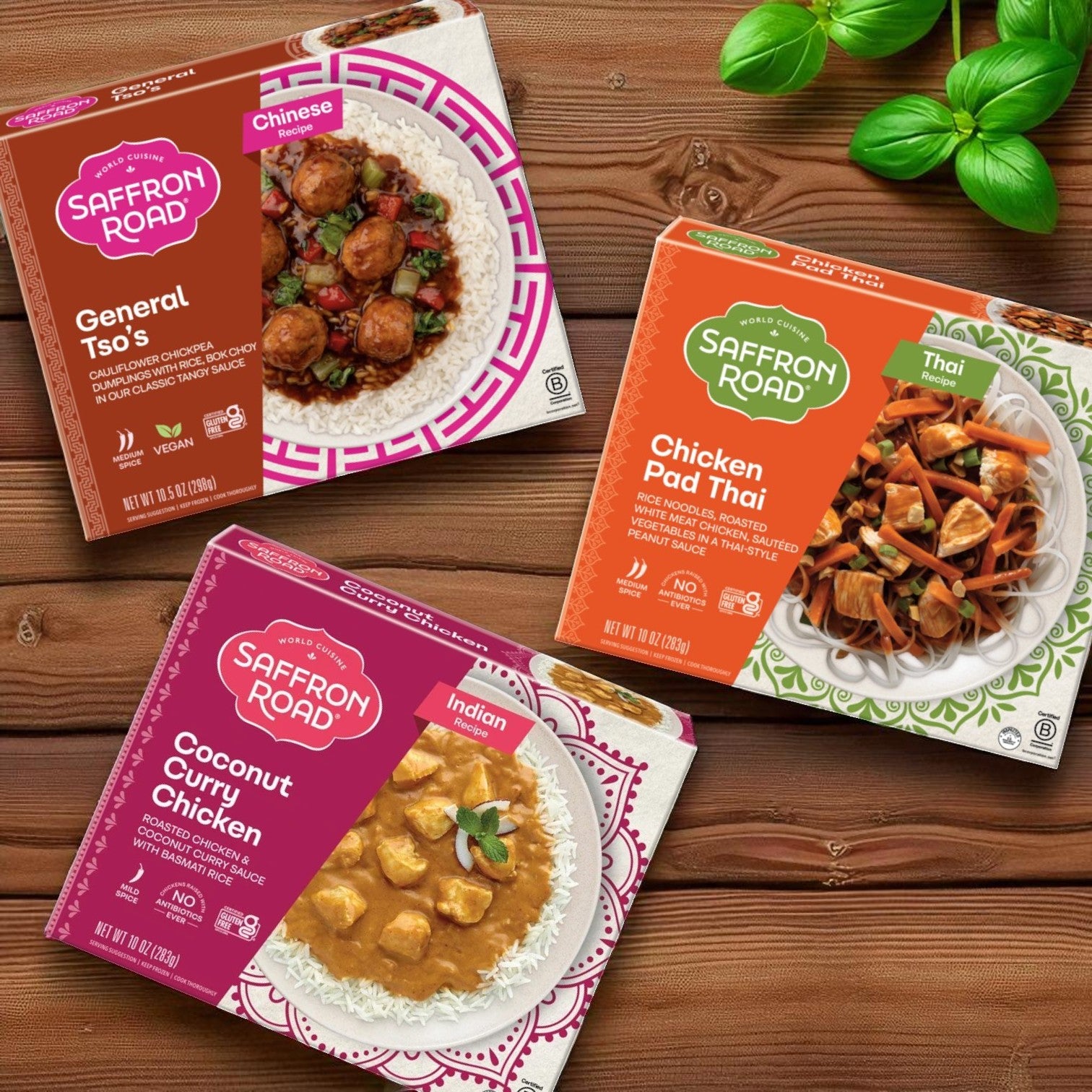 Saffron Road Frozen Meal 3-Pack Combo – Global Flavors, Clean Ingredients