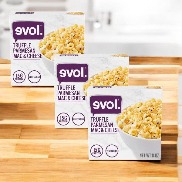 Evol Vegetarian Truffle Parmesan Mac and Cheese, 8 oz,- 3 Packs