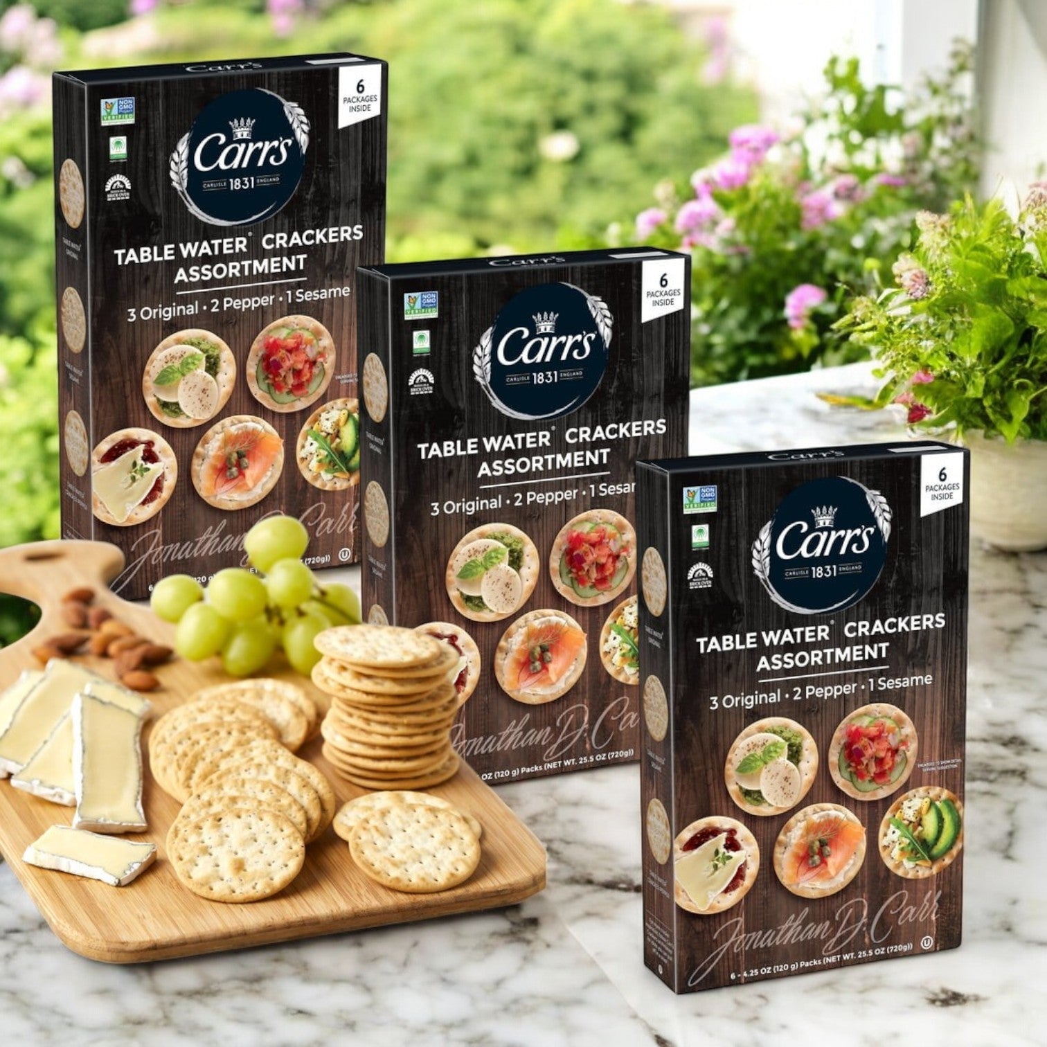 Carr's Table Water Crackers, Variety Pack, 25.5 oz -3 Count