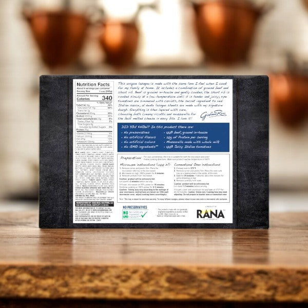 Rana Beef & Short Rib Lasagna, 42 oz- 3 Count