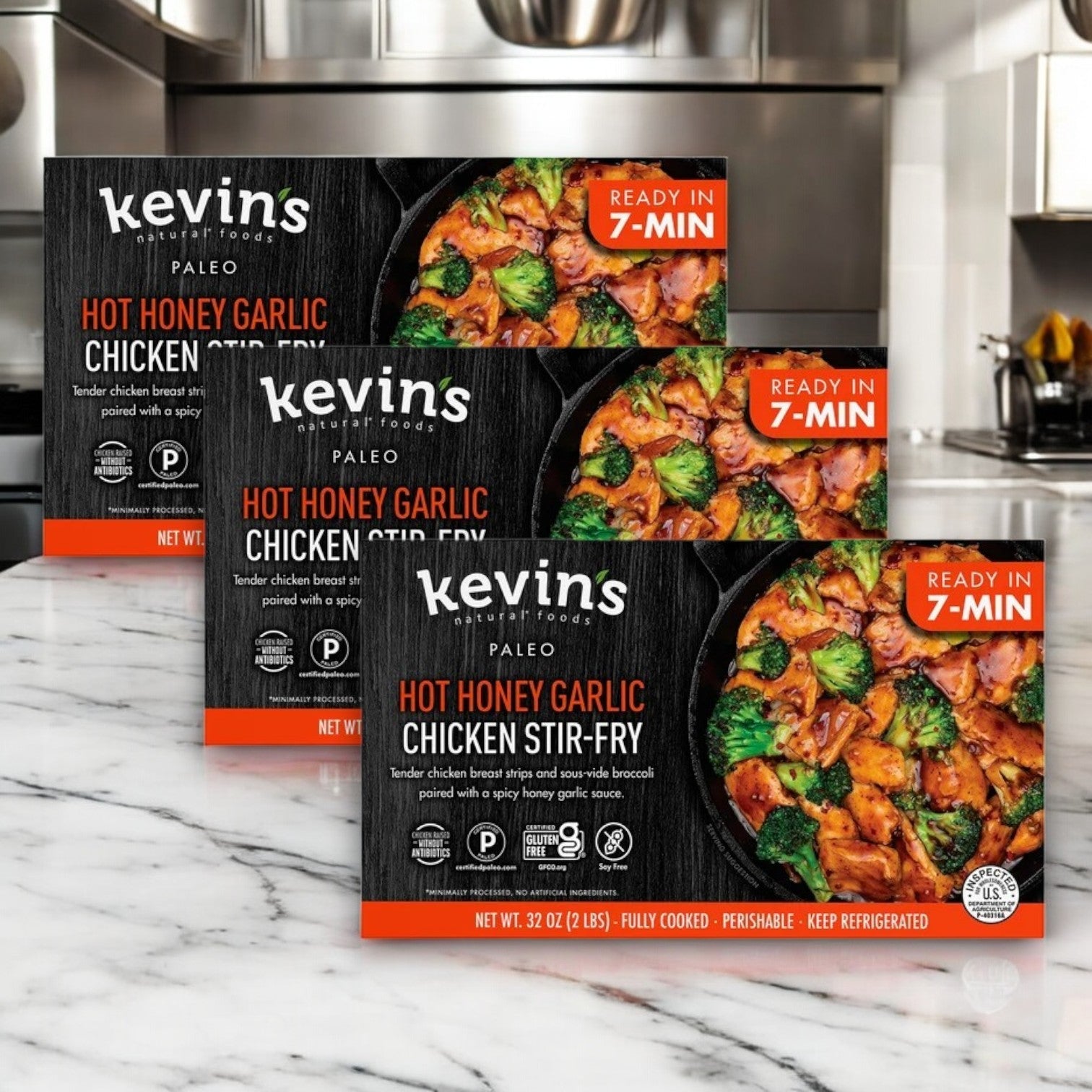 Kevin's Natural Foods Hot Honey Chicken Stir Fry, 32 oz. -3 Count