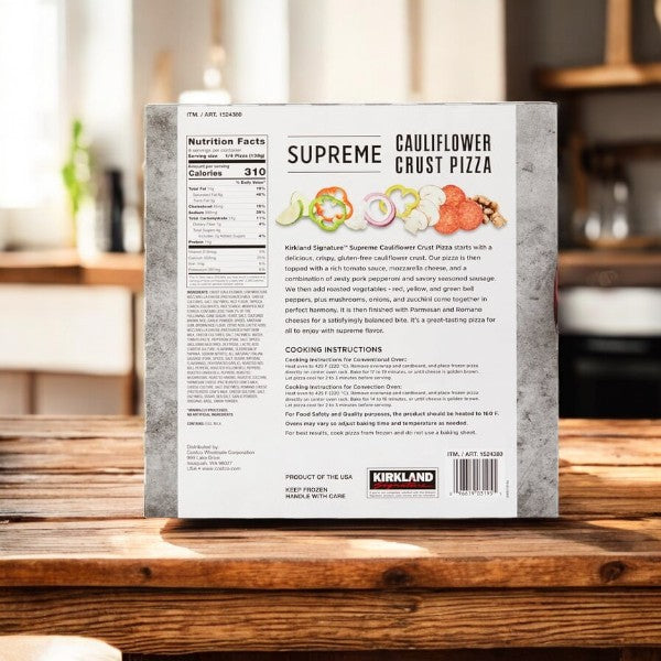 Kirkland Signature Cauliflower Crust Pizza, Supreme, 2-count-1 Pack