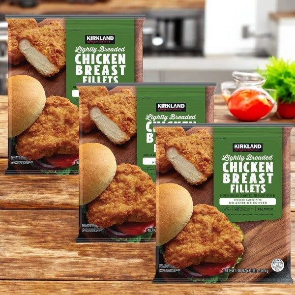 Kirkland Signature Lightly Breaded Chicken Breast Fillet, 3 Ibs