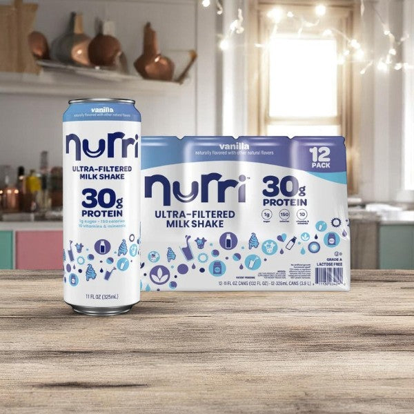 Nurri 30g Protein Shake, Vanilla,11 FL Oz- 12-pack-1 Case