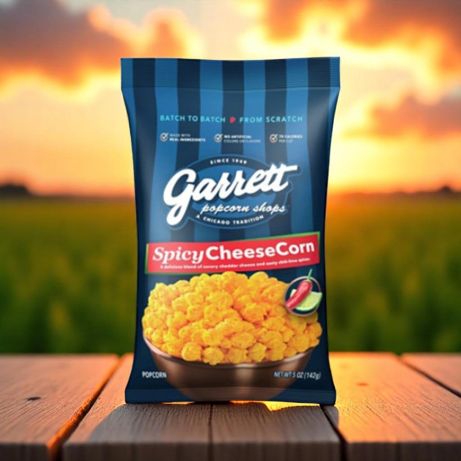 Garrett Popcorn – Spicy CheeseCorn (5 oz)