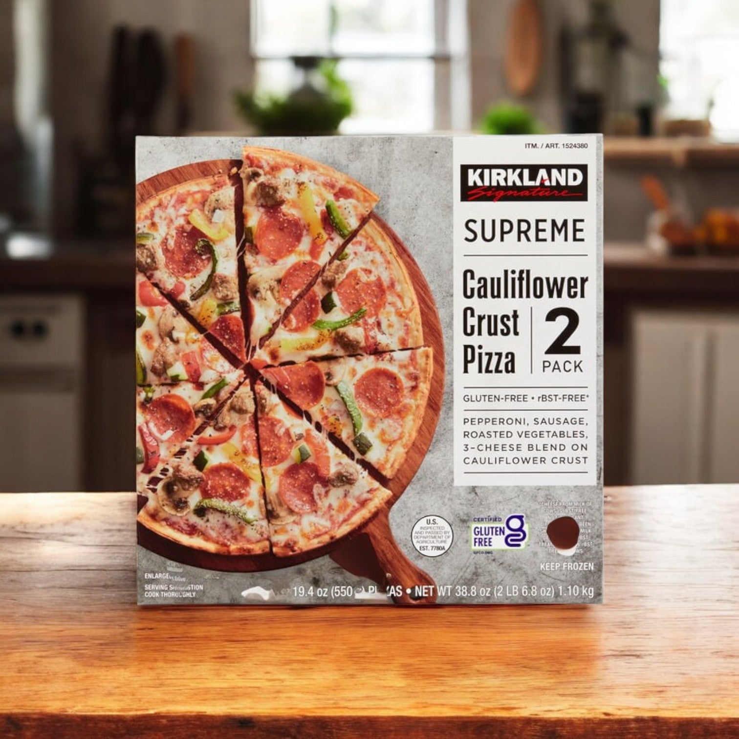 Kirkland Signature Cauliflower Crust Pizza, Supreme, 2-count-1 Pack