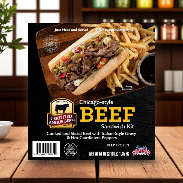 Devanco Foods Sandwich Kit, Beef, Chicago-Style-51 Oz-1 Case