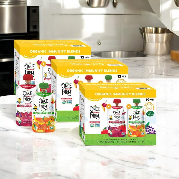 Once Upon A Farm Organic Immunity Blends- 12 Count- 3 Packs