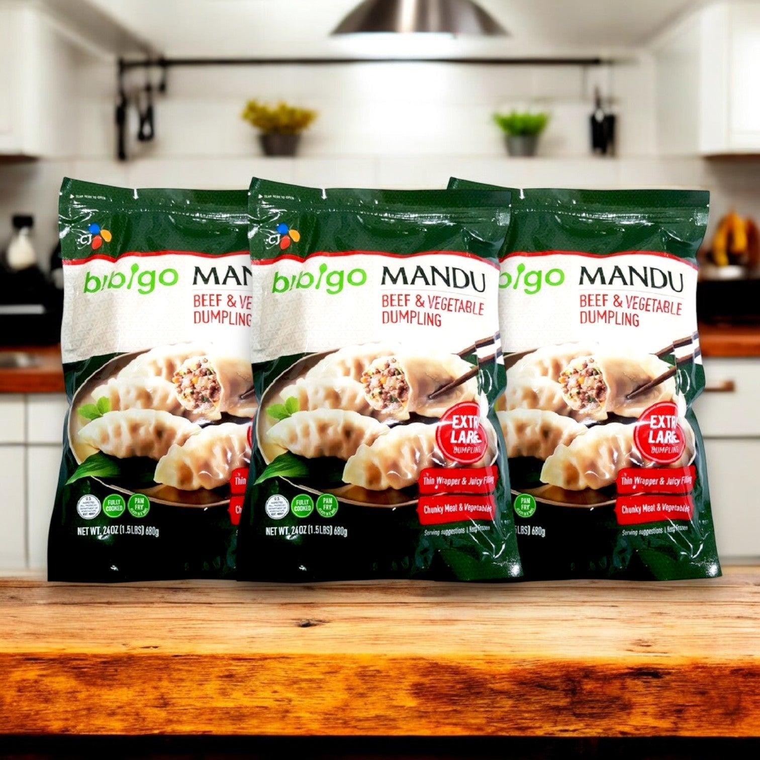Bibigo Mandu Beef & Vegetable Dumpling | 32 oz.- 3 Packs
