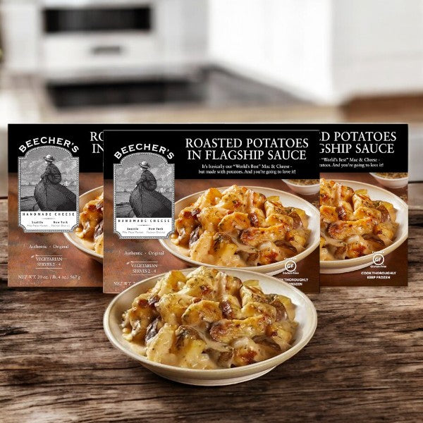 Beecher's Handmade Cheese Gluten Free Roasted Potatoes in Flagship Sauce-20 Oz- 3 Count